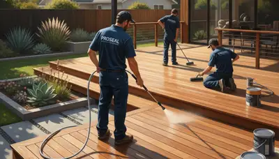 Deck sealing in Salt Lake City, UT to protect wood from UV, snow, and moisture