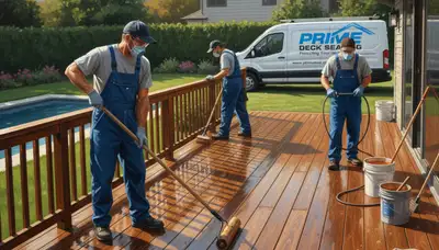 Deck sealing service in Salt Lake City, UT for wood deck protection against weather and UV damage