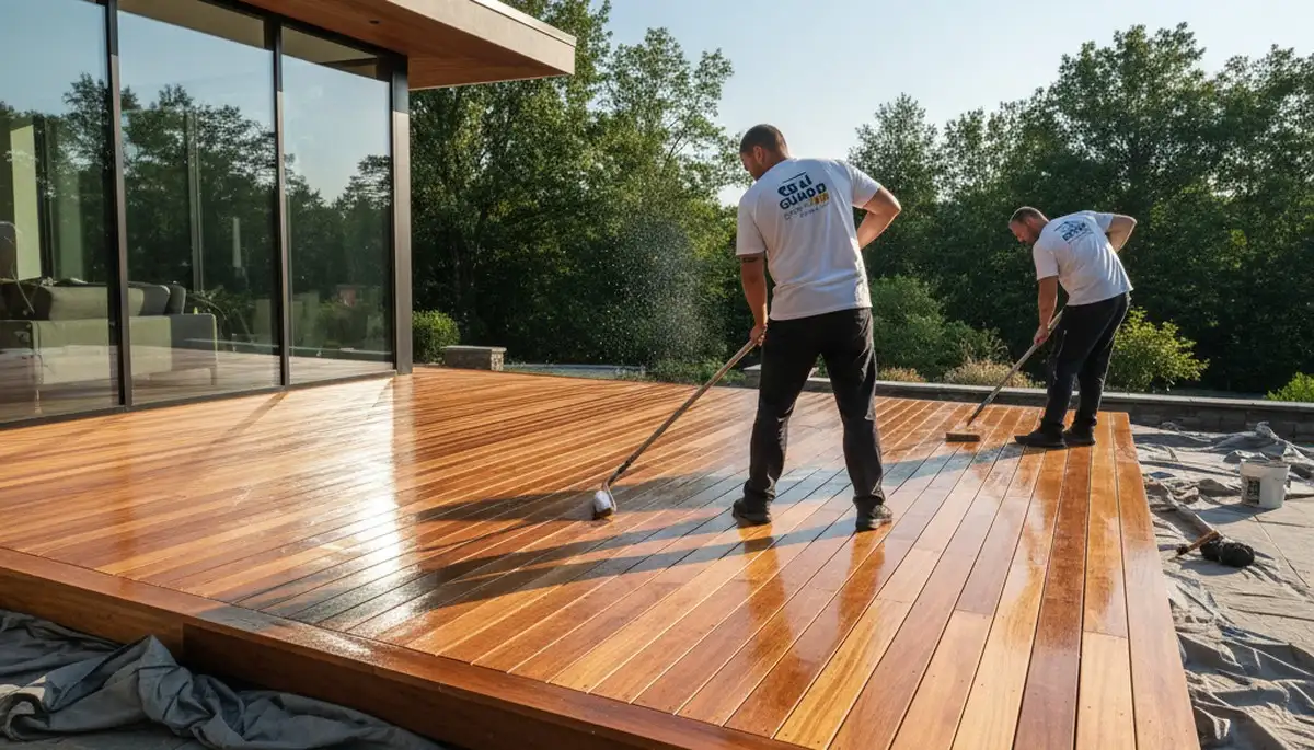 Deck sealing service in Salt Lake City, UT for wood deck protection against weather and UV damage