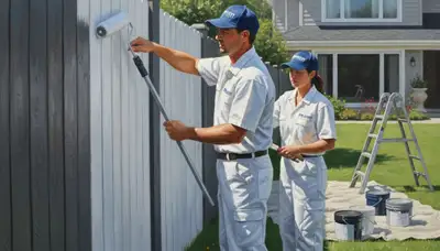 Fence painting service in Salt Lake City, UT for weather protection and curb appeal