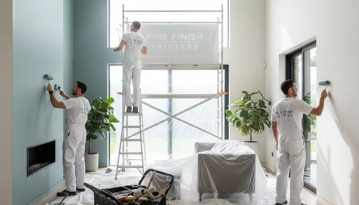 Interior house painters in Salt Lake City, UT applying durable wall paint for a fresh finish